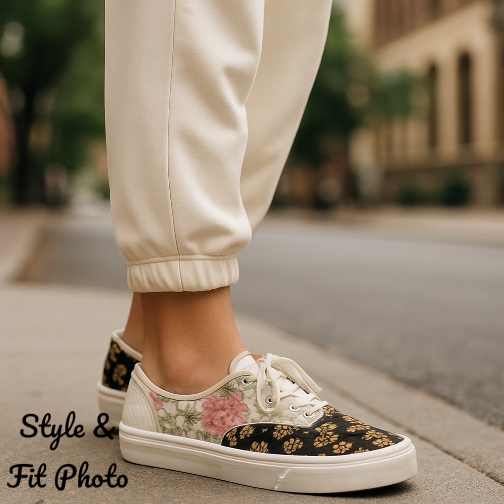Vans Era Brocade Patchwork Size 7.5 Cream Multicolor Shoes